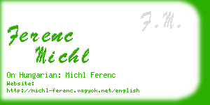 ferenc michl business card